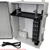 Altelix Network Distribution Enclosure - Polycarbonate + ABS NEMA 4X Weatherproof Enclosure with 12-Port Blank Patch Panel, 120 VAC Outlets & Power Cord