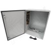 Altelix 32x24x16 Steel Weatherproof NEMA 4X Enclosure with Dual Cooling Fans, 120 VAC Outlets and Power Cord Altelix 32x24x16 Steel Weatherproof NEMA 4X Enclosure with Dual Cooling Fans, 120 VAC Outlets and Power Cord