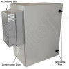 Altelix 32x24x16 Steel Weatherproof NEMA 4X Enclosure with Dual Cooling Fans, 120 VAC Outlets and Power Cord Altelix 32x24x16 Steel Weatherproof NEMA 4X Enclosure with Dual Cooling Fans, 120 VAC Outlets and Power Cord