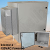 Altelix Air Conditioned Enclosure with Heat - 24x24x16 Steel Weatherproof NEMA 4X Enclosure with 120VAC Power Outlets