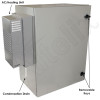 Altelix Air Conditioned Enclosure with Heat and 8U Equipment Rack - 32x24x16 Steel Weatherproof NEMA 4X Rated with 120VAC Power Outlets Altelix Air Conditioned Enclosure with Heat and 8U Equipment Rack - 32x24x16 Steel Weatherproof NEMA 4X Rated with 120VAC Power Outlets