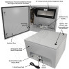 Altelix Air Conditioned Enclosure with Heat and 4U Vertical Equipment Rack - 24x24x16 Steel Weatherproof NEMA 4X Rated with 120VAC Power Outlets Altelix Air Conditioned Enclosure with Heat and 4U Vertical Equipment Rack - 24x24x16 Steel Weatherproof NEMA 4X Rated with 120VAC Power Outlets