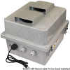 Altelix 14x12x10 Fiberglass Weatherproof Vented NEMA Enclosure with Adjustable Cooling Fan, 120 VAC Outlets & Power Cord