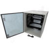 Altelix Air Conditioned Enclosure with Heat and 8U Equipment Rack - 28x24x24 Steel Weatherproof NEMA 4X Rated with 120VAC Power Outlets