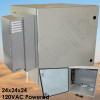 Altelix Air Conditioned Enclosure with Heat - 24x24x24 Steel Weatherproof NEMA 4X Enclosure with 120VAC Power Outlets