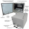 Altelix Air Conditioned Enclosure with Heat and 6U Equipment Rack - 24x24x24 Steel Weatherproof NEMA 4X Rated with 120VAC Power Outlets