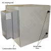 Altelix Air Conditioned Enclosure with Heat and 8U Equipment Rack - 24x24x24 Steel Weatherproof NEMA 4X Rated with 120VAC Power Outlets