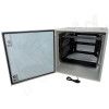 Altelix Air Conditioned Enclosure with Heat and 8U Equipment Rack - 24x24x24 Steel Weatherproof NEMA 4X Rated with 120VAC Power Outlets