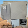 Altelix Air Conditioned Enclosure with Heat and 8U Equipment Rack - 24x24x24 Steel Weatherproof NEMA 4X Rated with 120VAC Power Outlets