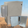 Altelix Air Conditioned Enclosure with Heat - 32x24x12 Fiberglass FRP Weatherproof NEMA 4X Rated with 120VAC Power Outlets