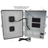 Altelix 17x14x7 Polycarbonate + ABS Vented RF Transparent Outdoor WiFi Enclosure with 120 VAC Outlets, Power Cord & Cooling Fan with Digital Temperature Controller