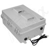 Altelix 17x14x7 Polycarbonate + ABS Vented RF Transparent Outdoor WiFi Enclosure with 120 VAC Outlets, Power Cord & Cooling Fan with Digital Temperature Controller