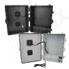 Altelix 17x14x7 Polycarbonate + ABS Vented RF Transparent Outdoor WiFi Enclosure with 120 VAC Outlets, Power Cord & Cooling Fan with Digital Temperature Controller