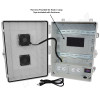 Altelix 17x14x7 Polycarbonate + ABS Vented DIN Rail Enclosure with 120 VAC Outlets, Power Cord & Cooling Fan with Digital Temperature Controller