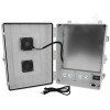 Altelix 17x14x7 Polycarbonate + ABS Vented Enclosure with Aluminum Equipment Mounting Plate, 120 VAC Outlets, Power Cord & Cooling Fan with Digital Temperature Controller