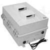 Altelix 17x14x9 Polycarbonate + ABS Vented DIN Rail Enclosure with 120 VAC Outlets, Power Cord & Cooling Fan with Digital Temperature Controller