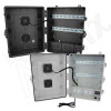 Altelix 17x14x9 Polycarbonate + ABS Vented DIN Rail Enclosure with 120 VAC Outlets, Power Cord & Cooling Fan with Digital Temperature Controller
