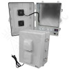 Altelix 17x14x9 Polycarbonate + ABS Vented Enclosure with Aluminum Equipment Mounting Plate, 120 VAC Outlets, Power Cord & Cooling Fan with Digital Temperature Controller
