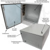 Altelix DC Powered Air Conditioned Enclosure with Heat - 32x24x16 Steel Weatherproof NEMA 4X Rated, 12VDC, 24VDC, 48VDC