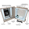 Altelix Air Conditioned Enclosure - 14x12x10 Fiberglass Weatherproof NEMA 4X Enclosure with 120 VAC Outlets