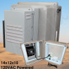Altelix Air Conditioned Enclosure - 14x12x10 Fiberglass Weatherproof NEMA 4X Enclosure with 120 VAC Outlets