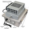 Altelix Air Conditioned Enclosure - 14x12x6 Fiberglass Weatherproof NEMA 4X Enclosure with 120 VAC Outlets