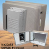 Altelix Air Conditioned Enclosure - 16x20x12 Fiberglass Weatherproof NEMA 4X Enclosure with 120 VAC Outlets