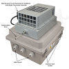 Altelix DC & Solar Powered Air Conditioned Enclosure - 14x12x8 Fiberglass Weatherproof NEMA 4X Rated,  12VDC, 24VDC, 48VDC