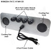 Power Module with Two 120VAC Duplex Outlets, Cooling Fans & 5-Port Cable Glands for 20 Inch and Wider Enclosures | NHM20A-FA1C-H1M4-5X