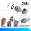 Altelix Liquid Tight Conduit Connectors – 4-Pack Weatherproof Nylon Compression Fittings (1/2", 3/4", 1")