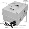 Altelix Vented Network Distribution Enclosure - Polycarbonate + ABS Weatherproof Enclosure with 12-Port Blank Patch Panel, 120 VAC Outlets & Power Cord