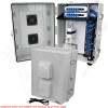 Altelix Vented Network Distribution Enclosure - Polycarbonate + ABS Weatherproof Enclosure with 12-Port Blank Patch Panel, 120 VAC Outlets & Power Cord