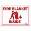 Fire Blanket Inside Label - Weatherproof Vinyl 5 x 3.5 Inch