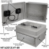 Altelix 16x20x12 Fiberglass Weatherproof NEMA Equipment Rack Enclosure | NF162012LVF-BR2SU, NF162012LVF-BRV4U, NF162012LVF-BR6U