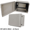 Altelix 16x20x12 Fiberglass Weatherproof NEMA Equipment Rack Enclosure | NF162012-BR6U