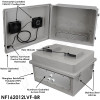 Altelix 16x20x12 Fiberglass Weatherproof NEMA Equipment Rack Enclosure | NF162012LVF-BR2SU, NF162012LVF-BRV4U, NF162012LVF-BR6U