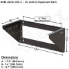 Altelix Heavy Duty 19" Vertical Wall Mount Equipment Racks | NHBS-RACK-V5U-C_