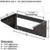 Altelix Heavy Duty 19" 6U Vertical Wall Mount Equipment Racks