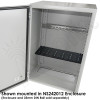 Altelix 18x9 Inch Steel Utility Shelf  and Mounting Bracket Kit for NS242012 Series Enclosures