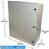 Altelix 40x32x14 NEMA 4X Fiberglass Weatherproof Enclosure with 120VAC Outlets & Power Cord Dimensions