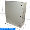 Altelix 48x32x14 NEMA 4X Fiberglass Weatherproof Enclosure with 120VAC Outlets & Power Cord  Dimensions