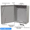 Altelix 48x32x14 NEMA 4X Fiberglass Weatherproof Enclosure with 120VAC Outlets & Power Cord