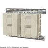 Heavy Duty Galvanized Steel Universal Flange Wall Mount Kit for Enclosures up to 32 Inches Wide