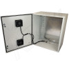 Altelix 28x24x16 DC Powered Steel Weatherproof NEMA Enclosure with Dual Door Mounted DC Cooling Fans
