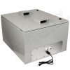 Altelix 28x24x16 Steel Weatherproof NEMA Enclosure with 19" Wide 8U Adjustable Rack Frame, Dual Door Mounted Cooling Fans, Dual 120 VAC Duplex Outlets and Power Cord