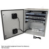 Altelix 28x24x16 Steel Weatherproof NEMA Enclosure with 19" Wide 6U Rack Frame, Dual Door Mounted Cooling Fans, Dual 120 VAC Duplex Outlets and Power Cord