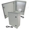 Altelix 20x16x8 Fiberglass FRP NEMA 3x / IP65 Weatherproof Equipment Enclosure with Equipment Mounting Plate and 120VAC Outlets and Power Cord