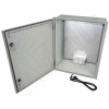 Altelix 20x16x8 NEMA 4X Fiberglass Weatherproof Enclosure with Equipment Mounting Plate & 120 VAC Outlets & Power Cord