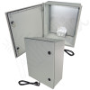 Altelix 20x16x8 NEMA 4X Fiberglass Weatherproof Enclosure with Equipment Mounting Plate & 120 VAC Outlets & Power Cord