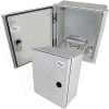 Altelix 12x10x6 NEMA 4X Fiberglass Weatherproof Enclosure with Equipment Mounting Plate & 100-240 VAC Universal Power Outlet
